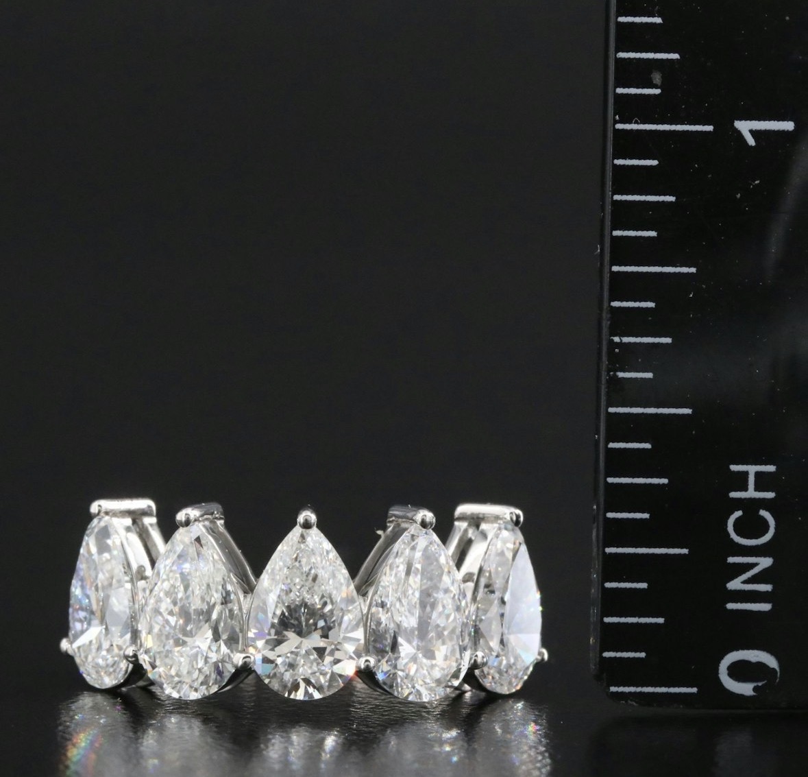 Not Sure/Unknown 4.1 Carat E VVS1 Pear Lab Grown Diamond Ring - Image 6