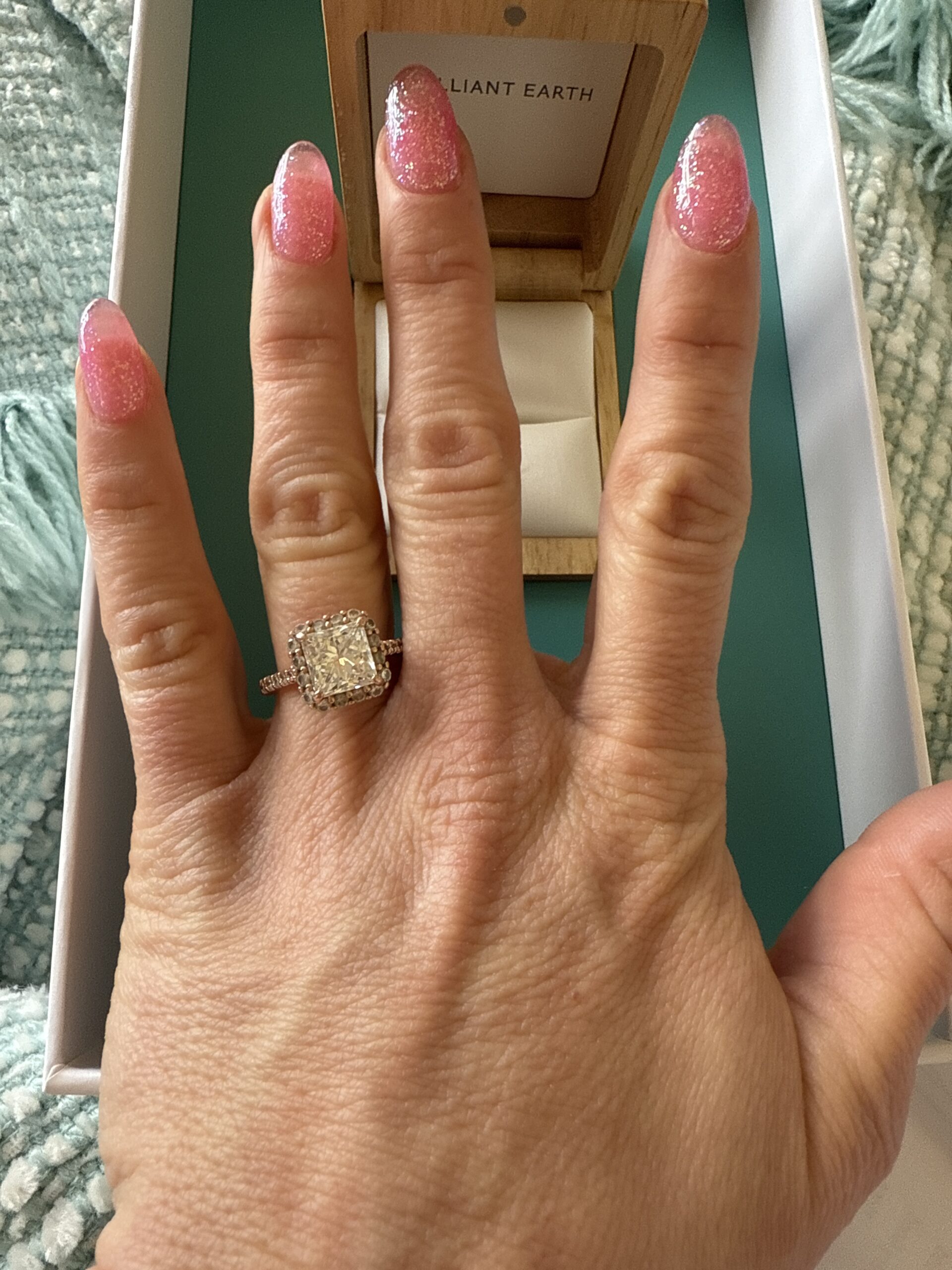 3.69 Carat E VVS2 Princess Lab Grown Diamond Ring - Image 2