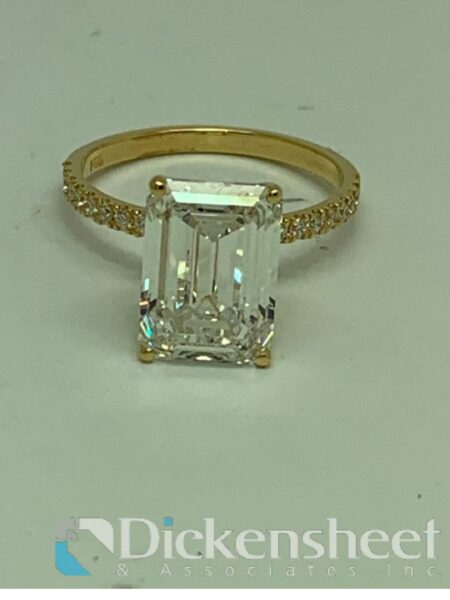 IGI 5.01 Carat F VVS1 Emerald Lab Grown Diamond Ring - Image 2