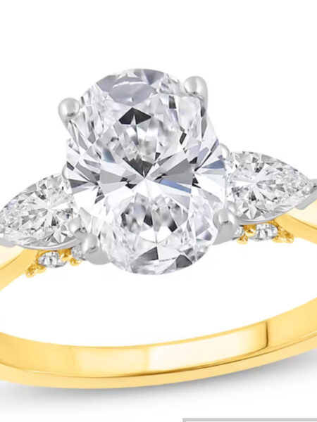 Not Sure/Unknown 2 Carat F SI2 Oval Lab Grown Diamond Ring