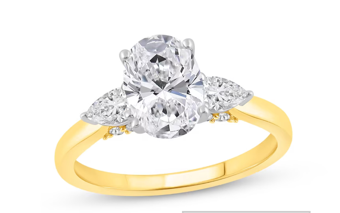 Not Sure/Unknown 2 Carat F SI2 Oval Lab Grown Diamond Ring - Image 1