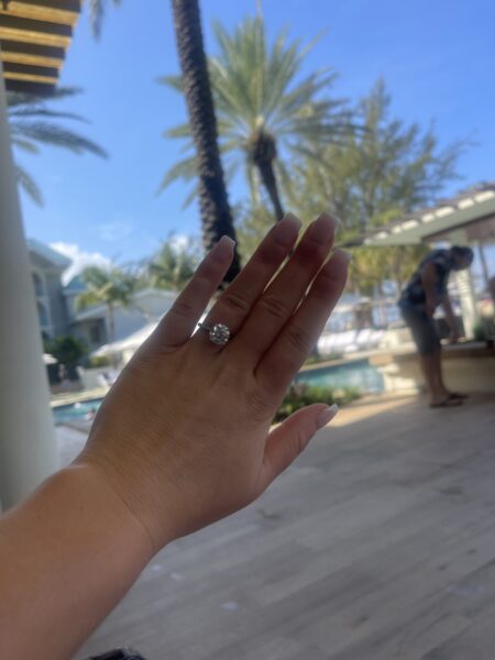 IGI 3.09 Carat D VS1 Round Lab Grown Diamond Ring