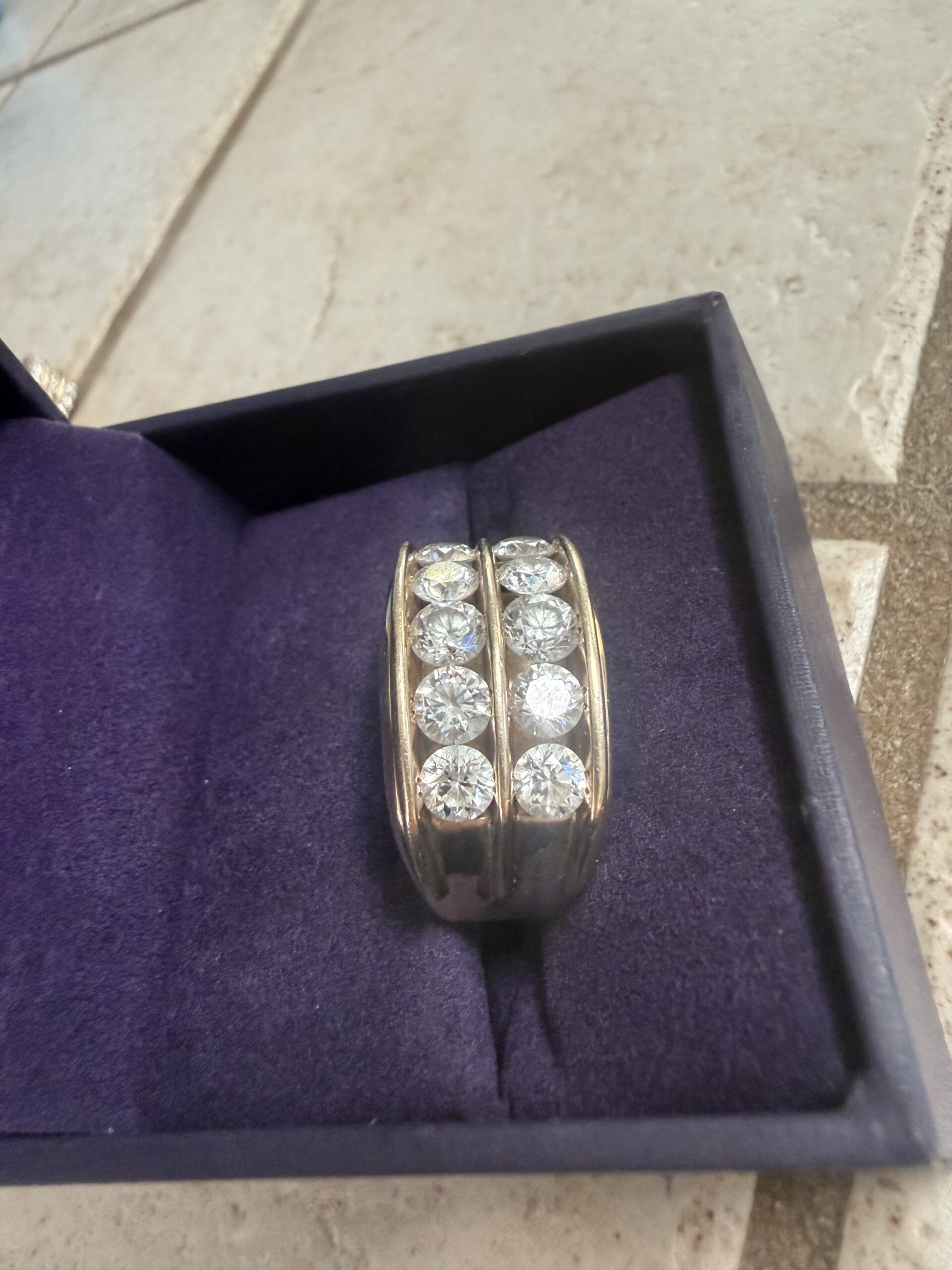 GSI 4 1/5 Carat F SI2 Round Lab Grown Diamond Ring - Image 3