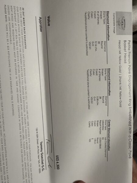 IGI 1.92 Carat E VS2 Round Lab Grown Diamond Ring - Image 4