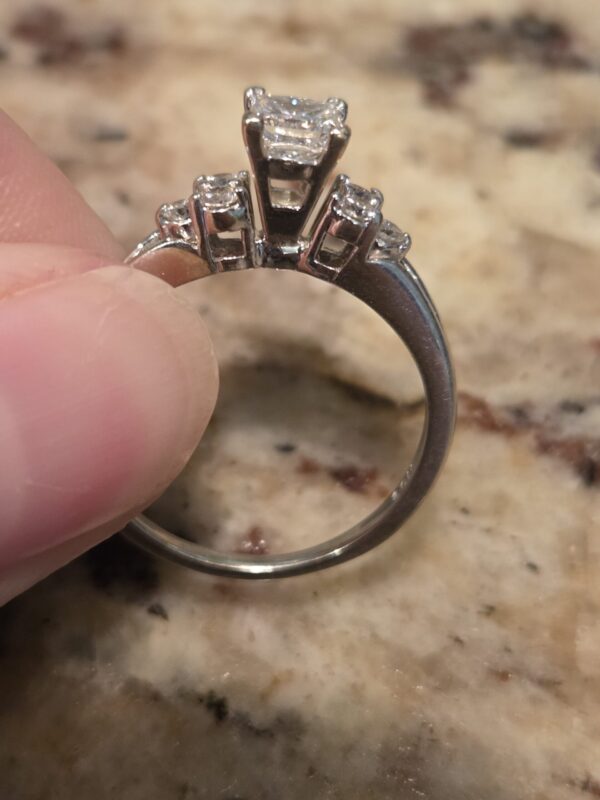 Not Sure/Unknown 0.76 Carat G I1 Princess Natural Diamond Diamond Ring - Image 2
