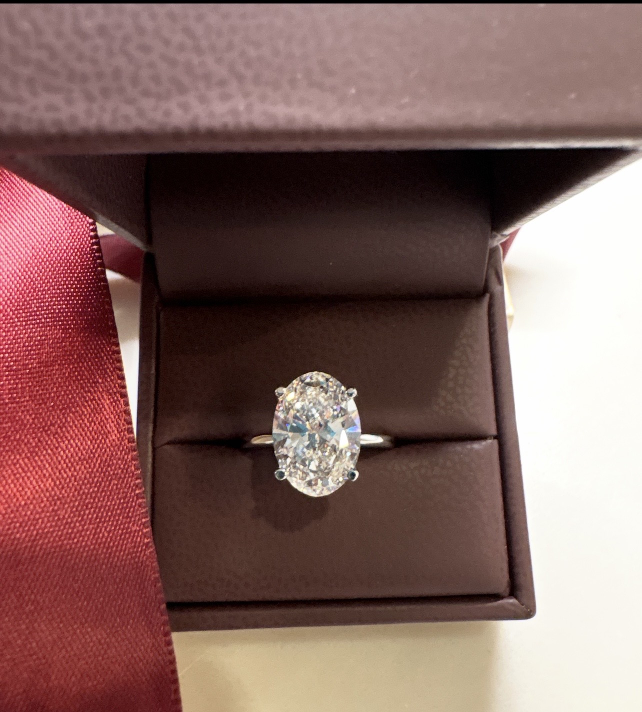 IGI 5.04 Carat E VS1 Oval Lab Grown Diamond Ring - Image 1