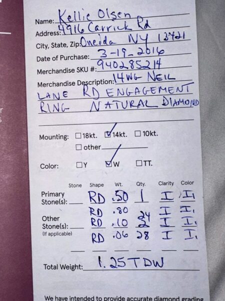 2.25 Carat I I1 Round Natural Diamond Ring - Image 13