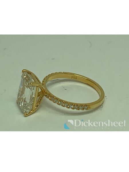 IGI 5.01 Carat F VVS1 Emerald Lab Grown Diamond Ring - Image 6