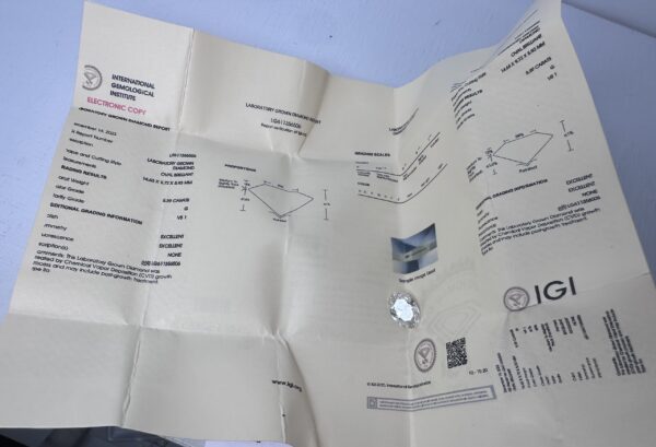 IGI 5.39 Carat G VS1 Oval Lab Grown Diamond Loose Diamond - Image 2