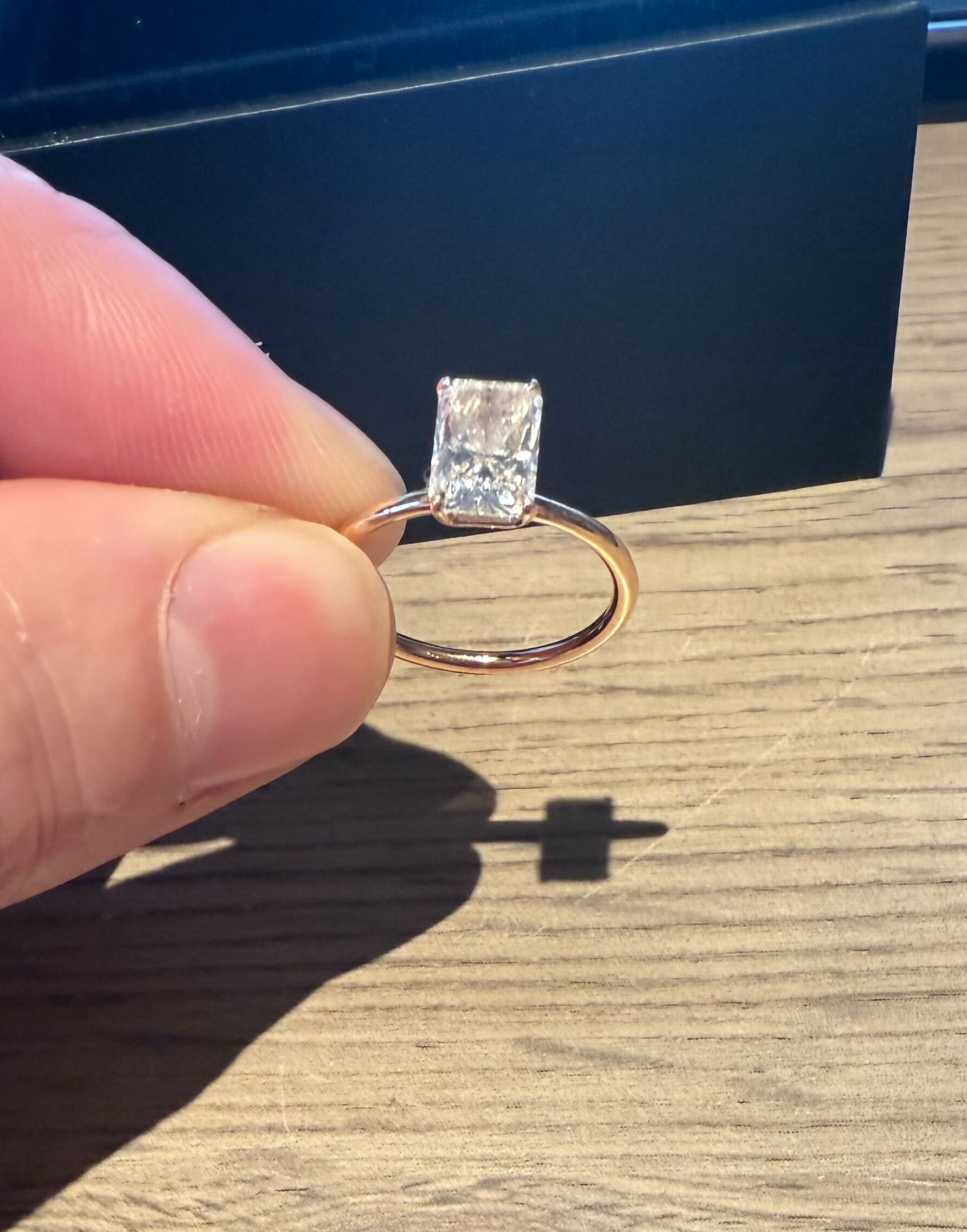IGI 1.73 Carat F VS1 Radiant Lab Grown Diamond Ring - Image 1