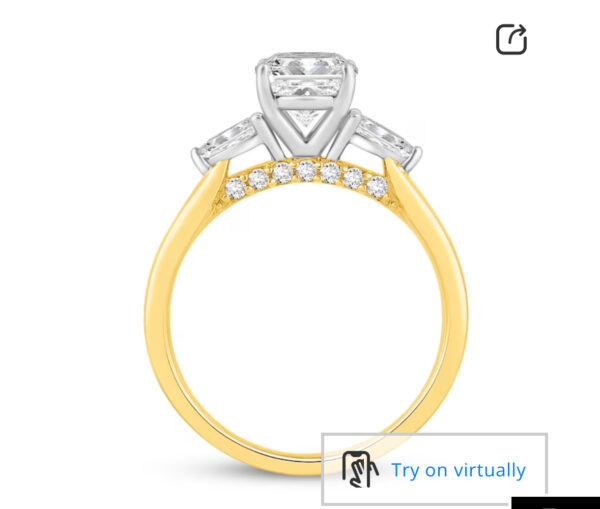 Not Sure/Unknown 2 Carat F SI2 Oval Lab Grown Diamond Ring - Image 2