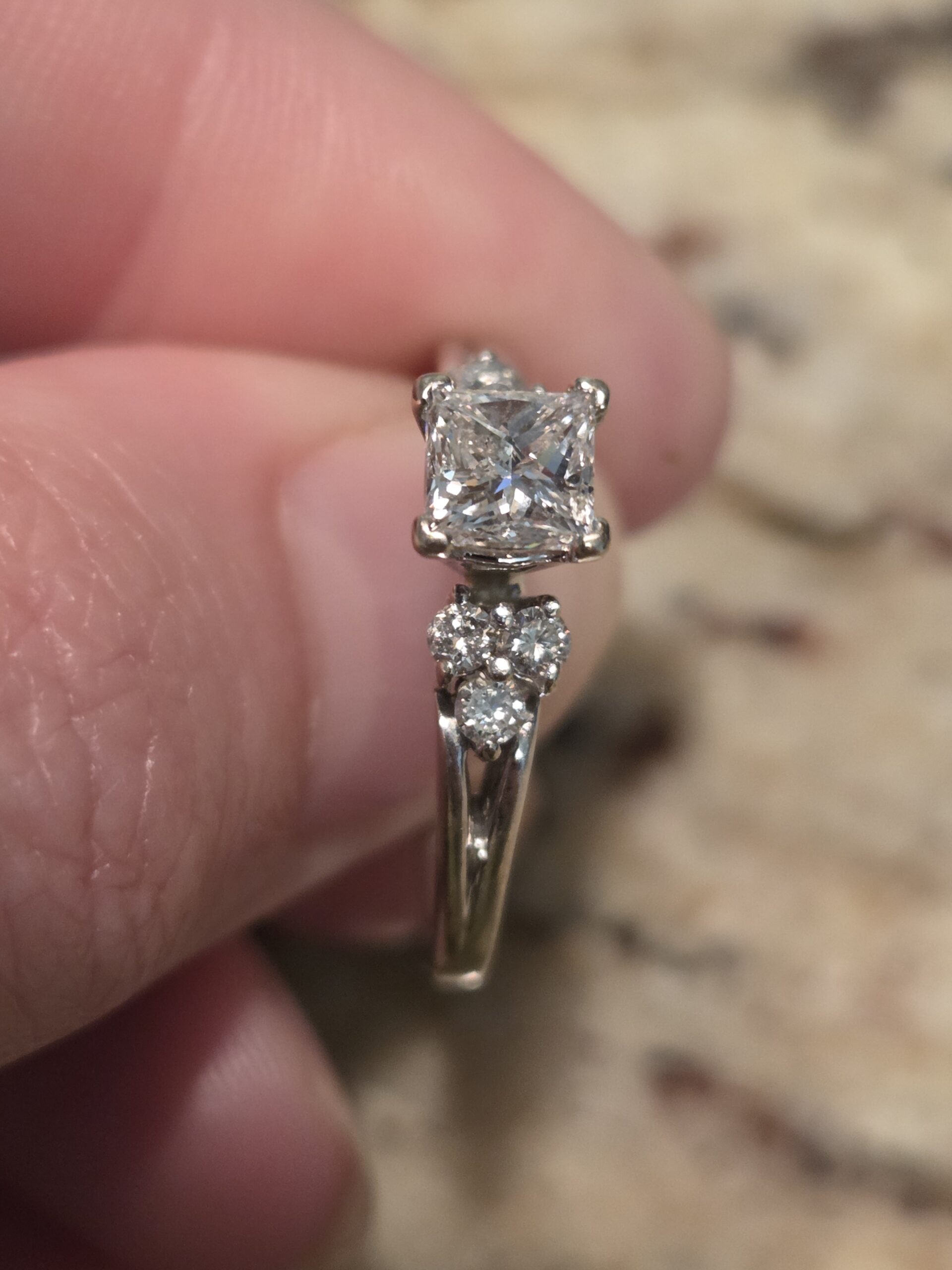 Not Sure/Unknown 0.76 Carat G I1 Princess Natural Diamond Diamond Ring - Image 3