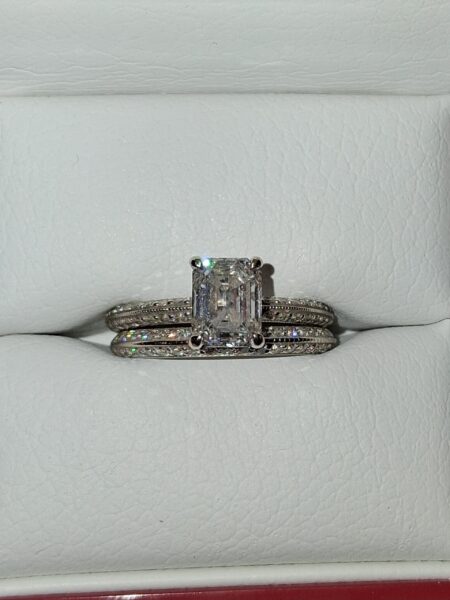 1.63 Carat D VVS2 Emerald Natural Diamond Ring - Image 3