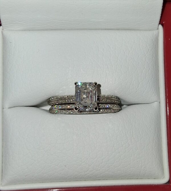 1.63 Carat D VVS2 Emerald Natural Diamond Ring - Image 3