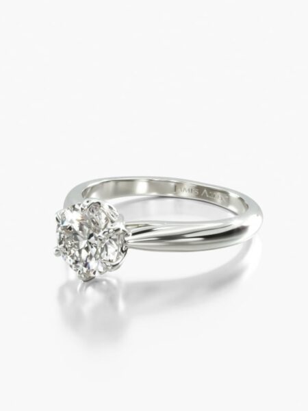 1.03 Carat D VVS2 Round Lab Grown Diamond Ring - Image 2