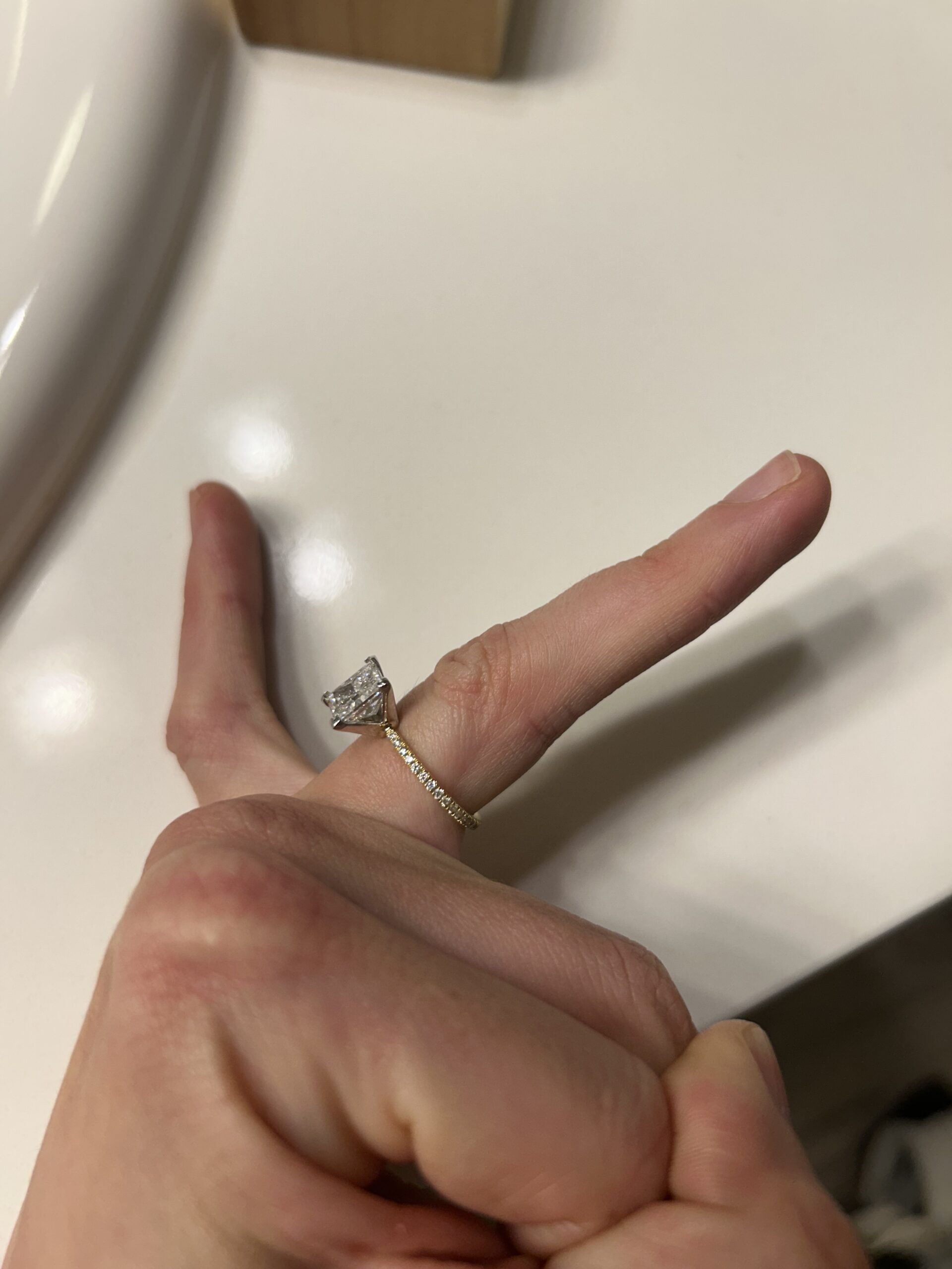 IGI 2.68 Carat D VVS2 Princess Lab Grown Diamond Ring - Image 8