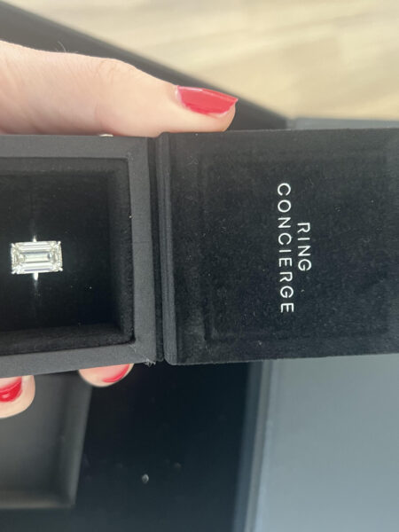 IGI 4.03 Carat H VS1 Emerald Lab Grown Diamond Ring