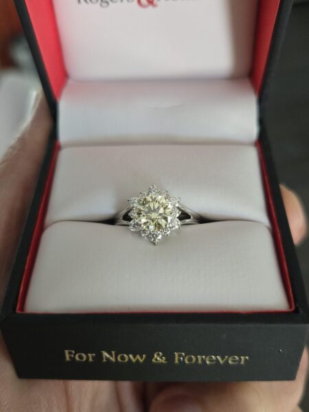 IGI 1.32 Carat S SI1 Round Lab Grown Diamond Ring