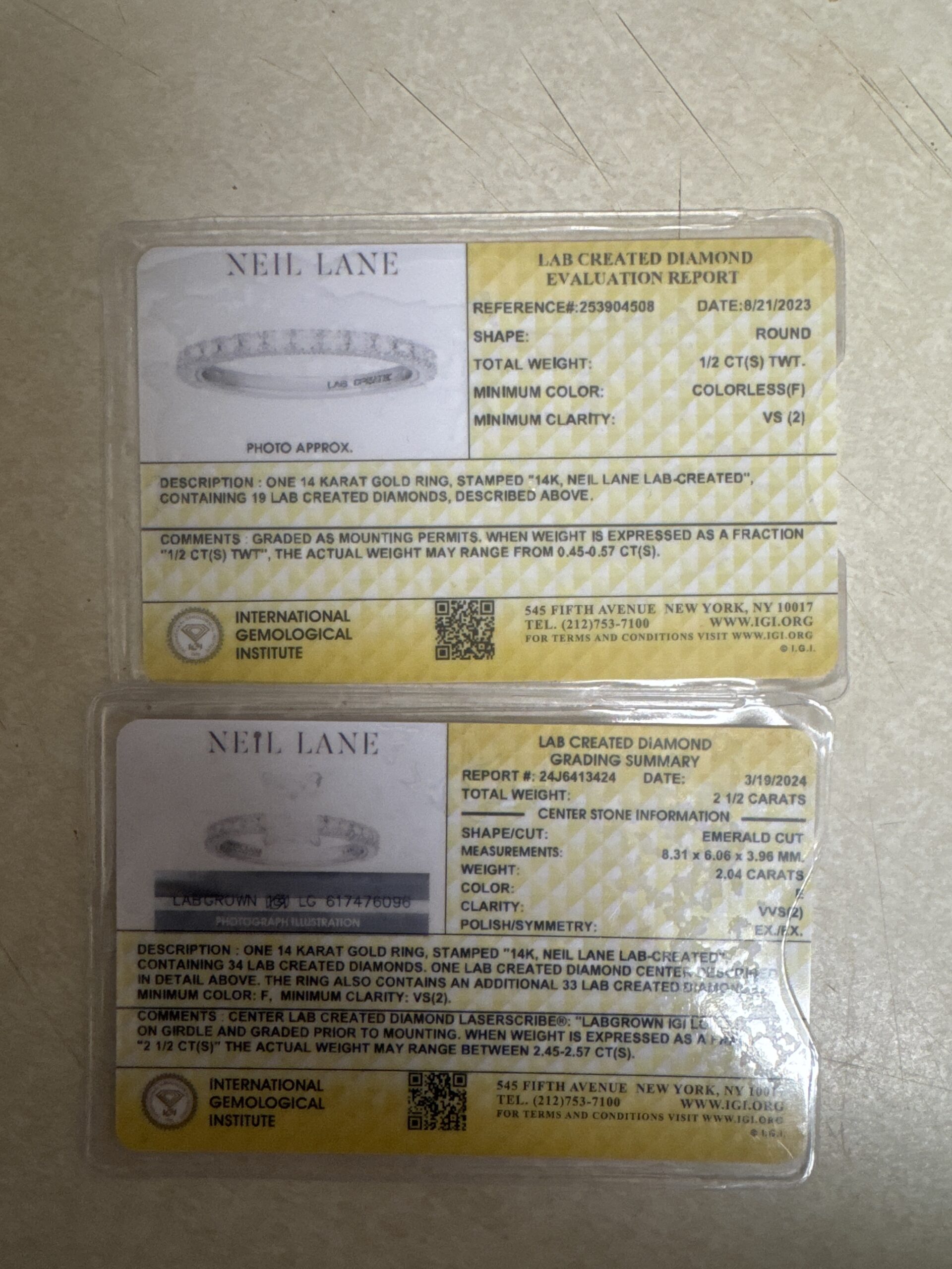 Not Sure/Unknown 2.04 Carat E VVS2 Emerald Lab Grown Diamond Ring - Image 3