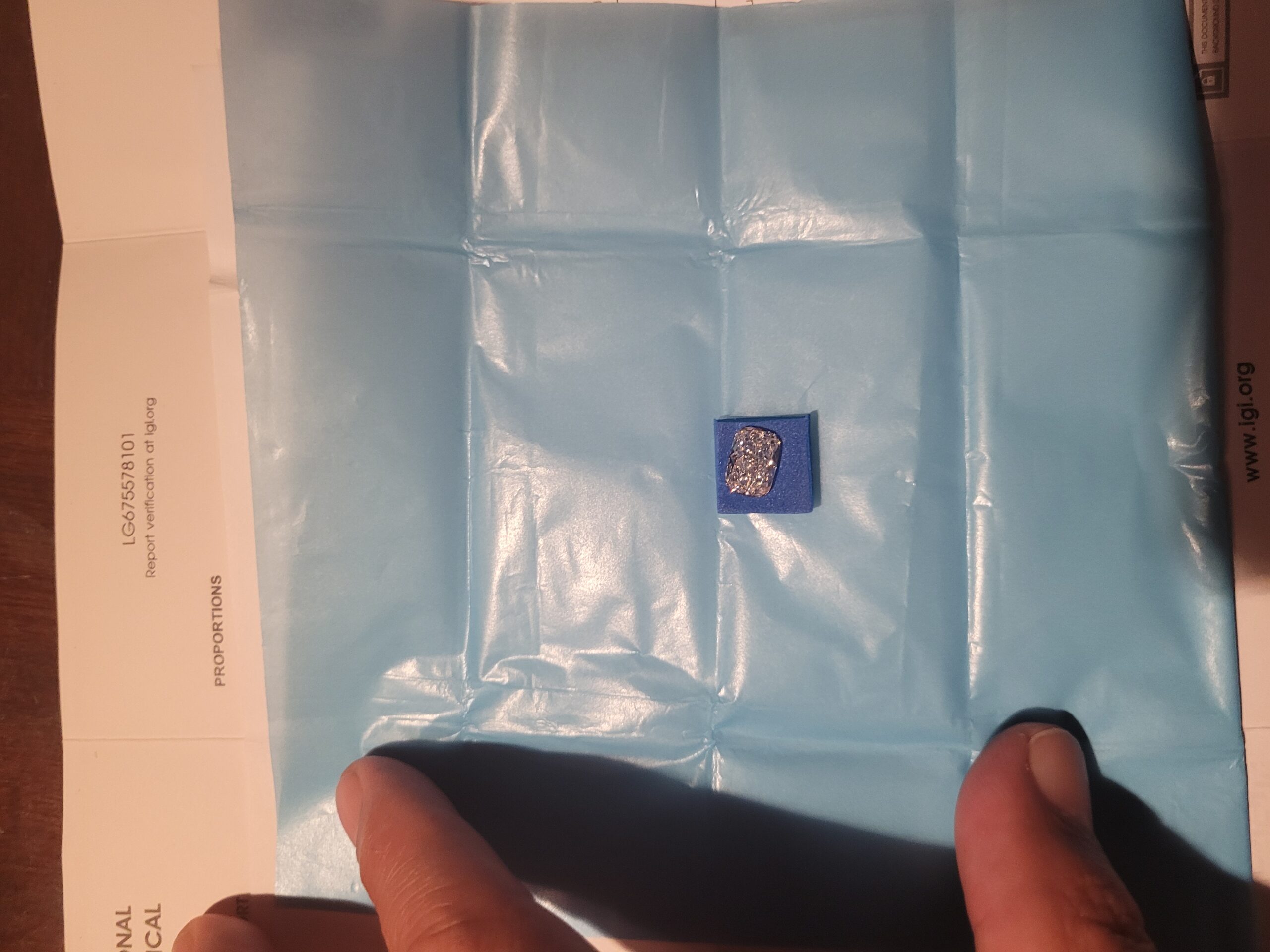 IGI 3.69 Carat D VVS1 Cushion Lab Grown Diamond Loose Diamond - Image 7