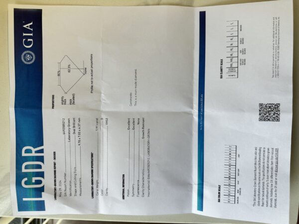 1.91 Carat D VVS2 Oval Lab Grown Diamond Ring - Image 12