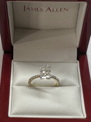 IGI 1.96 Carat E VS2 Radiant Lab Grown Diamond Ring