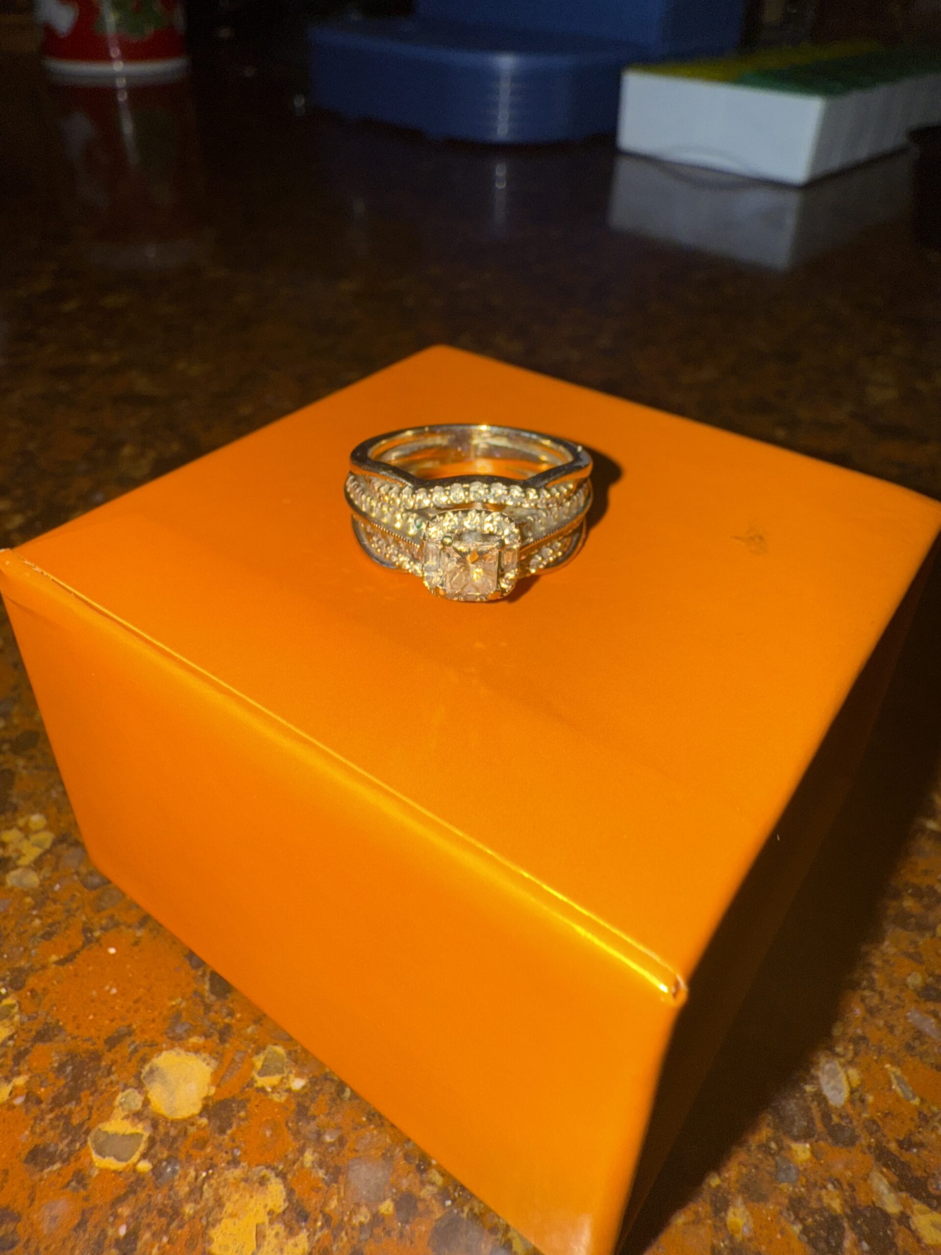 Not Sure/Unknown 14 Carat I I2 Princess Lab Grown Diamond Ring