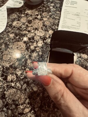 GSI 4.03 Carat E VS1 Radiant Lab Grown Diamond Ring