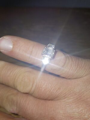 GSI 1.42 Carat H SI2 Emerald Lab Grown Diamond Other Diamond Jewelry