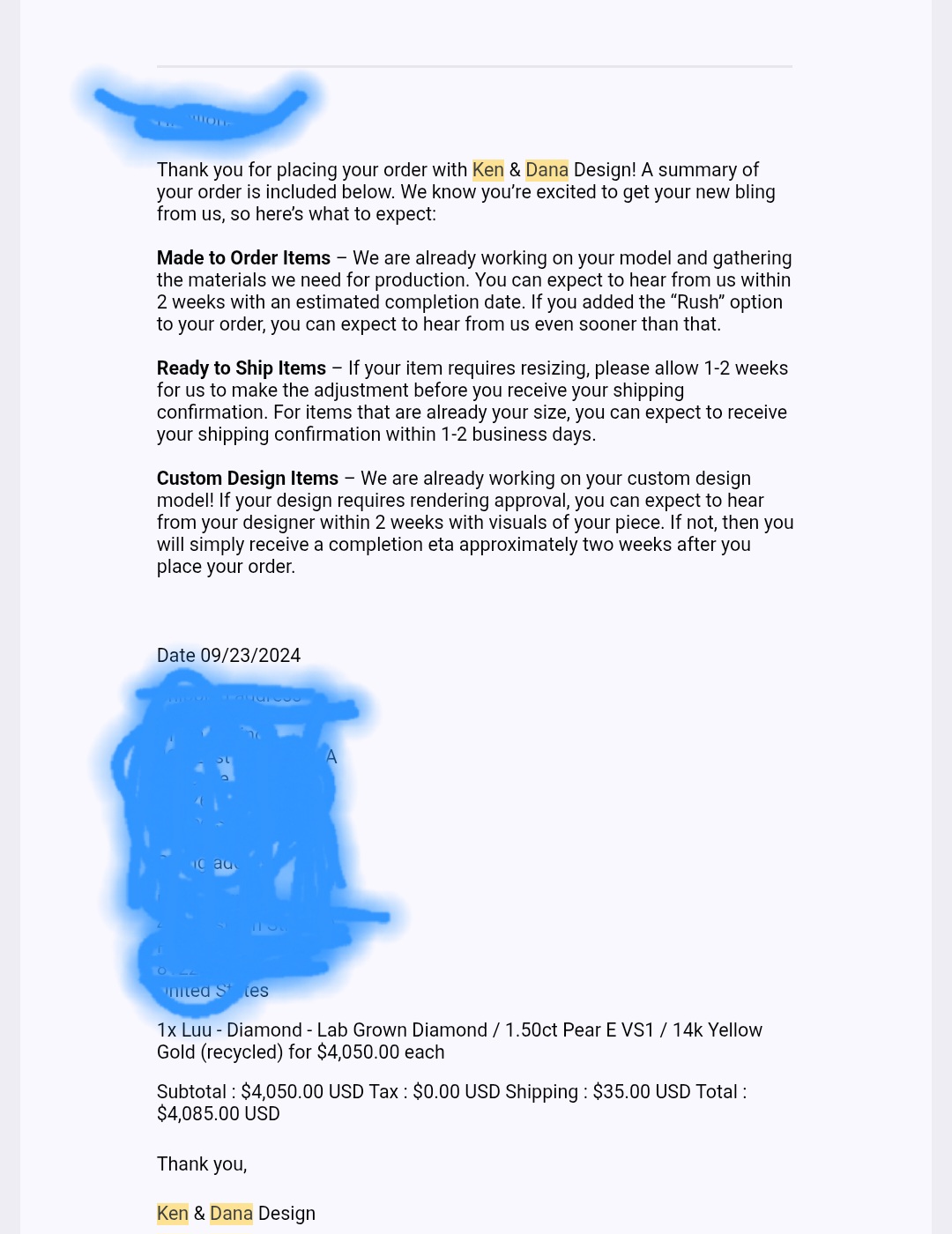 Not Sure/Unknown 1.5 Carat E VS1 Pear Lab Grown Diamond Ring - Image 3