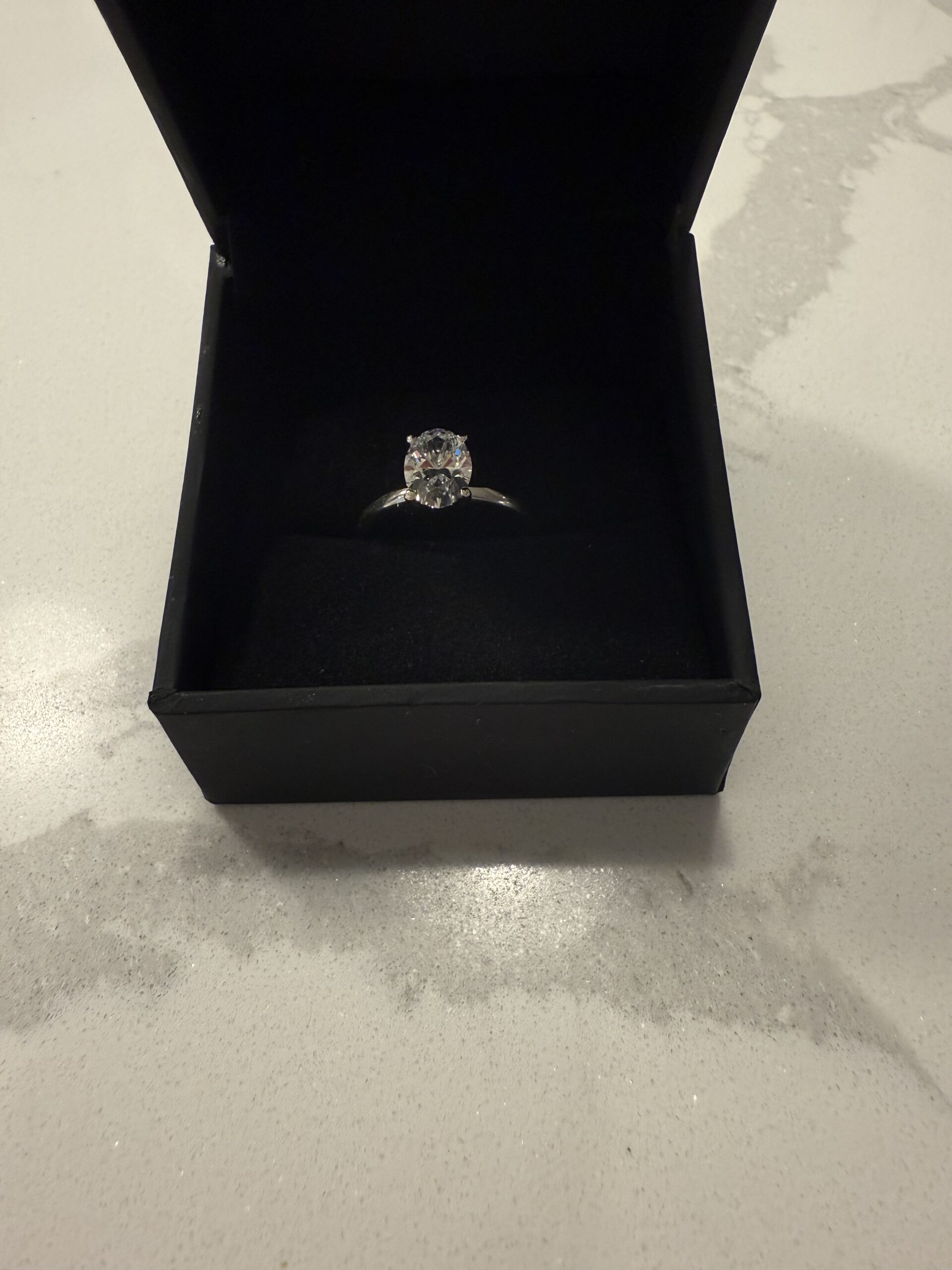 IGI 2.02 Carat D VS1 Oval Lab Grown Diamond Ring