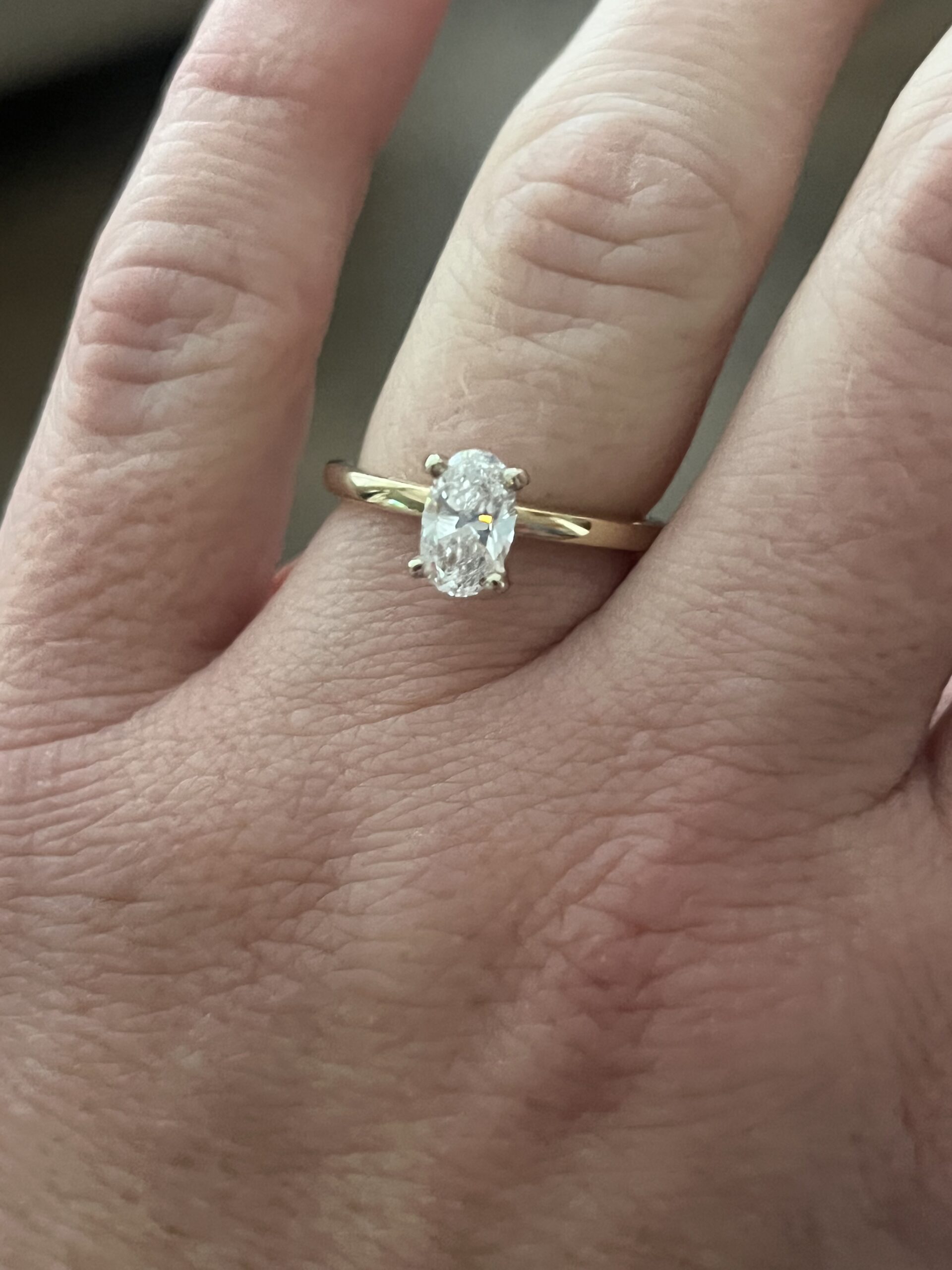 IGI 1.01 Carat D SI1 Oval Lab Grown Diamond Ring