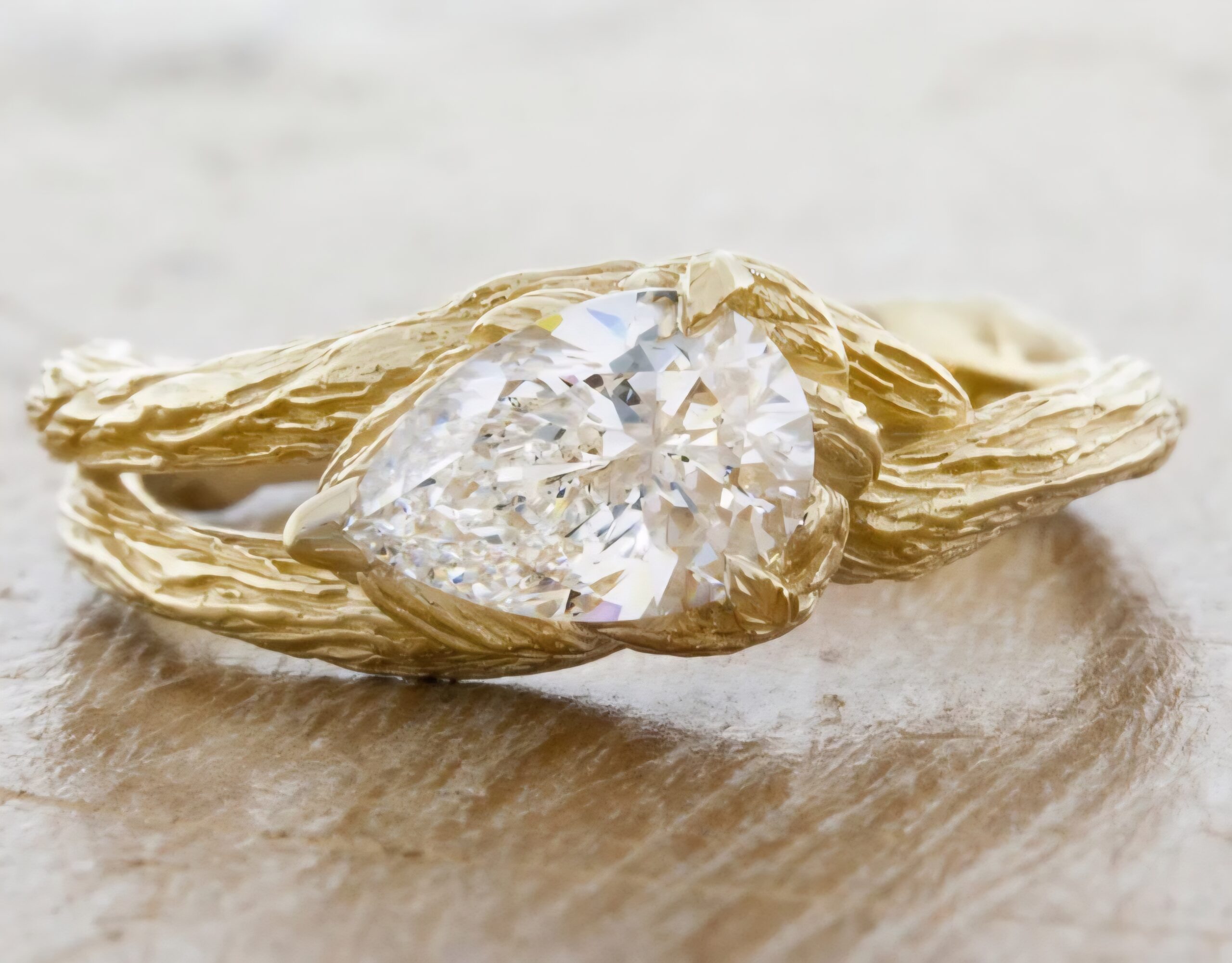 Not Sure/Unknown 1.5 Carat E VS1 Pear Lab Grown Diamond Ring - Image 2