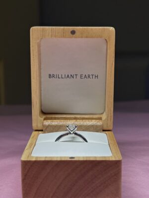 GCAL .94 Carat F VS2 Round Lab Grown Diamond Ring