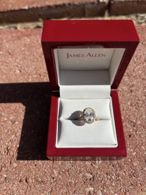 IGI 2.71 Carat E VVS1 Oval Lab Grown Diamond Ring