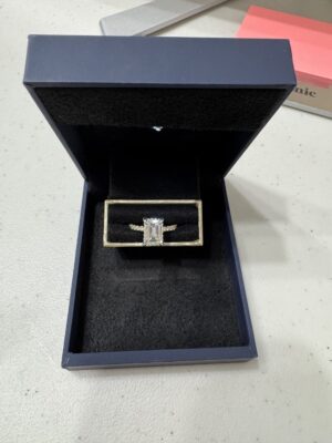 IGI 3.29 Carat J VVS2 Emerald Lab Grown Diamond Ring