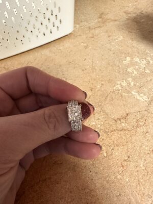 GSI 4.89 Carat F VS1 Princess Lab Grown Diamond Ring