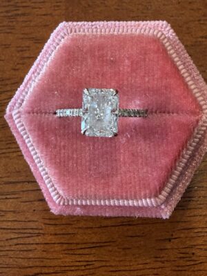 IGI 2.03 Carat E VS2 Radiant Lab Grown Diamond Ring