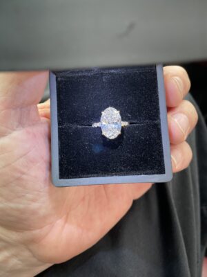 IGI 5.11 Carat G VS1 Oval Lab Grown Diamond Ring