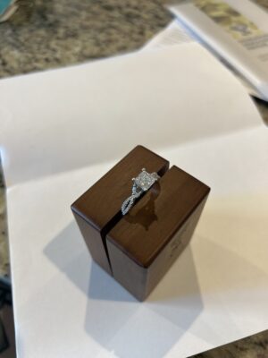 IGI 1.63 Carat F VVS2 Princess Lab Grown Diamond Ring