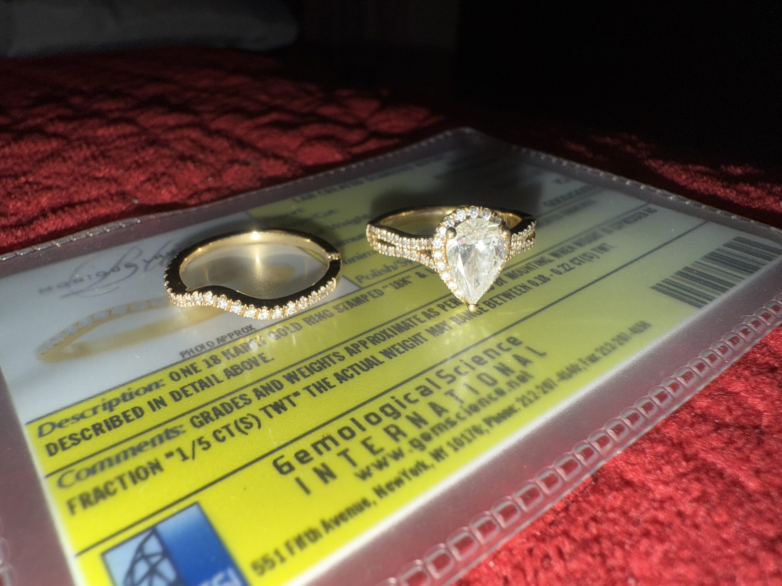 Not Sure/Unknown 1.09 Carat E VVS2 Pear Lab Grown Diamond Ring - Image 3