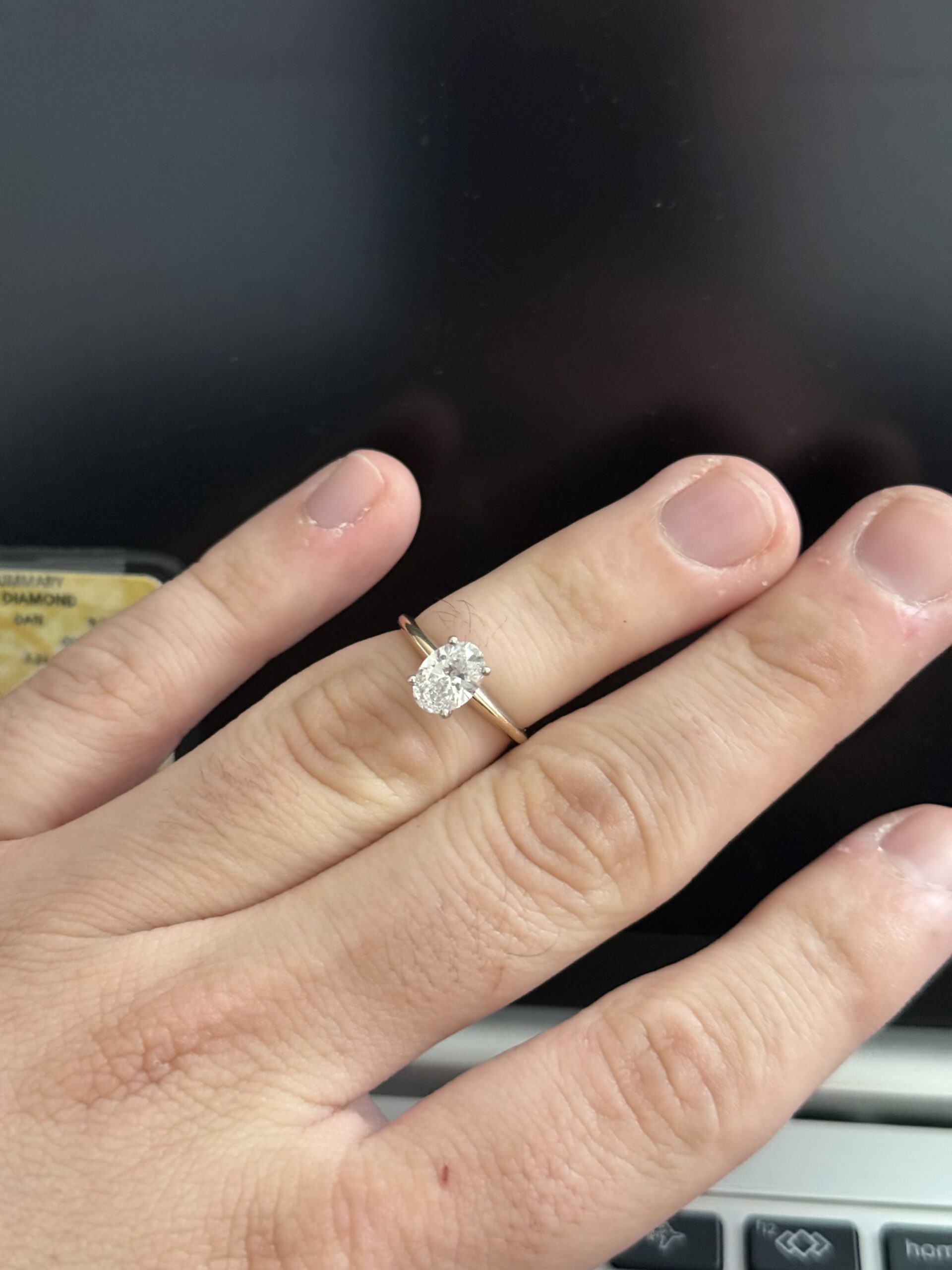 IGI 1.10 Carat D VS1 Oval Lab Grown Diamond Ring - sell my engagement ring (e.g., affordable lab-grown loose diamonds with GIA certification)