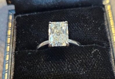 Not Sure/Unknown 2.8 Carat F VVS2 Radiant Lab Grown Diamond Ring
