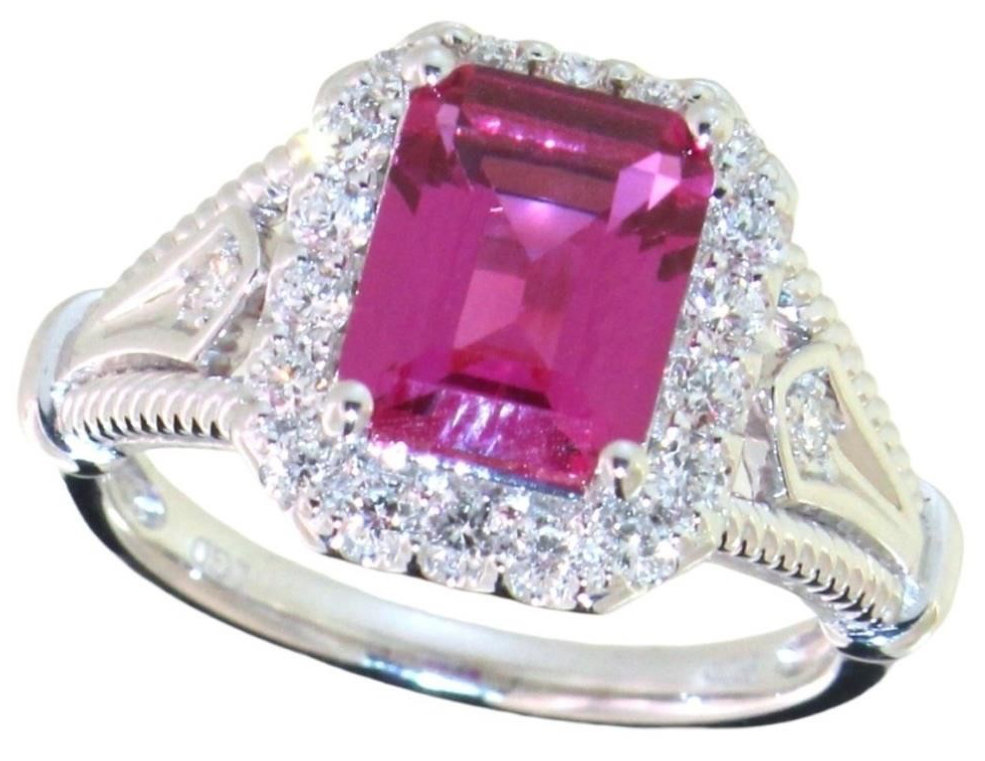 Not Sure/Unknown 3.06 Carat VS2 G Emerald Lab Grown Diamond Ring