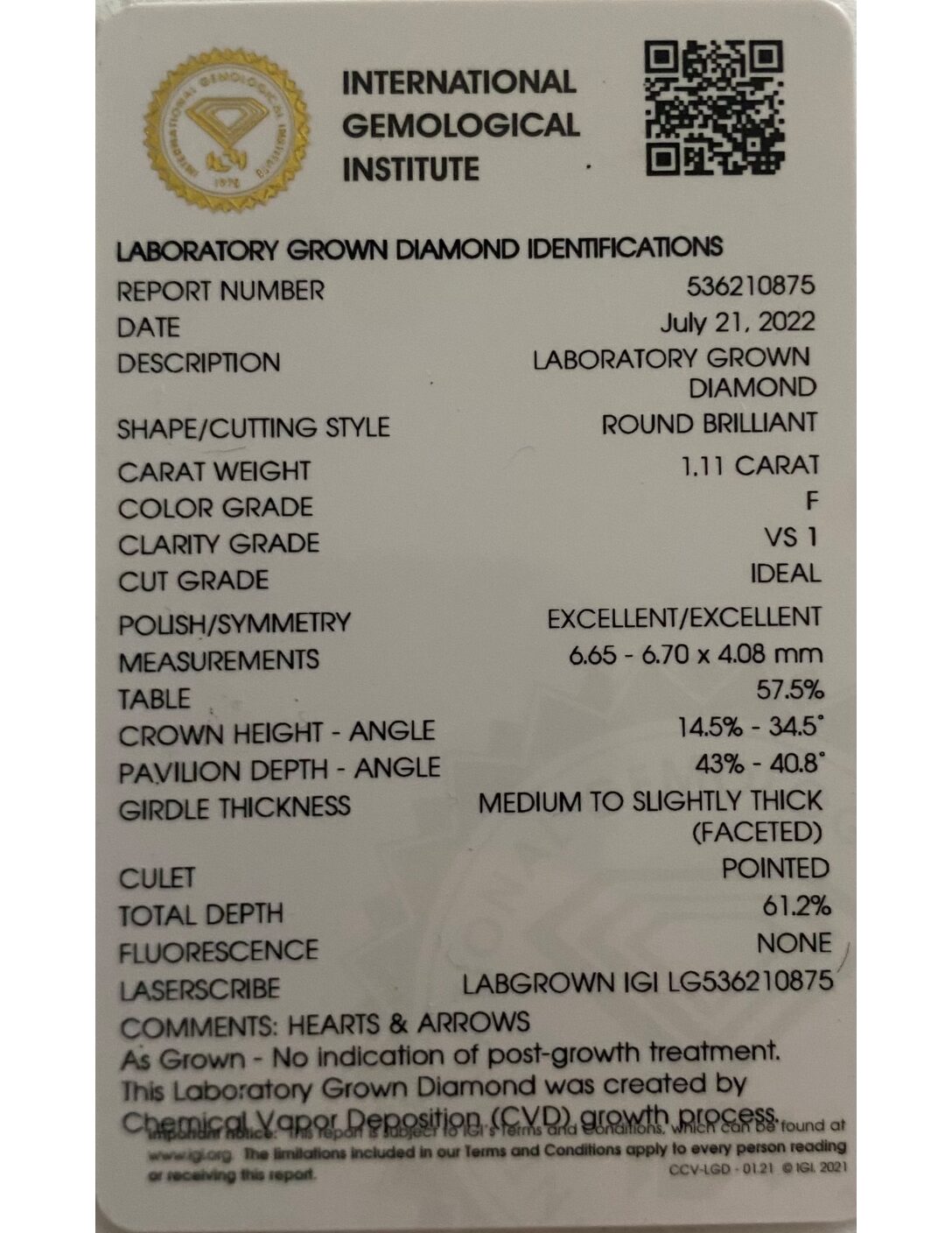 Not Sure/Unknown 14 Carat F VS1 Round Lab Grown Diamond Ring - Image 2