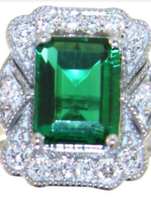Not Sure/Unknown 1.47 Carat VS2 G Emerald Lab Grown Diamond Ring