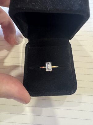 Not Sure/Unknown 1.1 Carat D VVS2 Emerald Lab Grown Diamond Ring