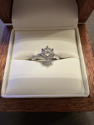 IGI 1.09 Carat D VS1 Oval Lab Grown Diamond Ring