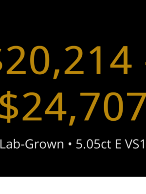 IGI 5.04 Carat E VS1 Radiant Lab Grown Diamond Ring