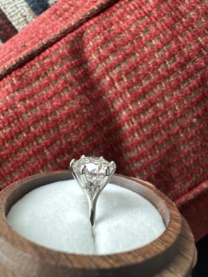 IGI 4.03 Carat H SI1 Round Lab Grown Diamond Ring